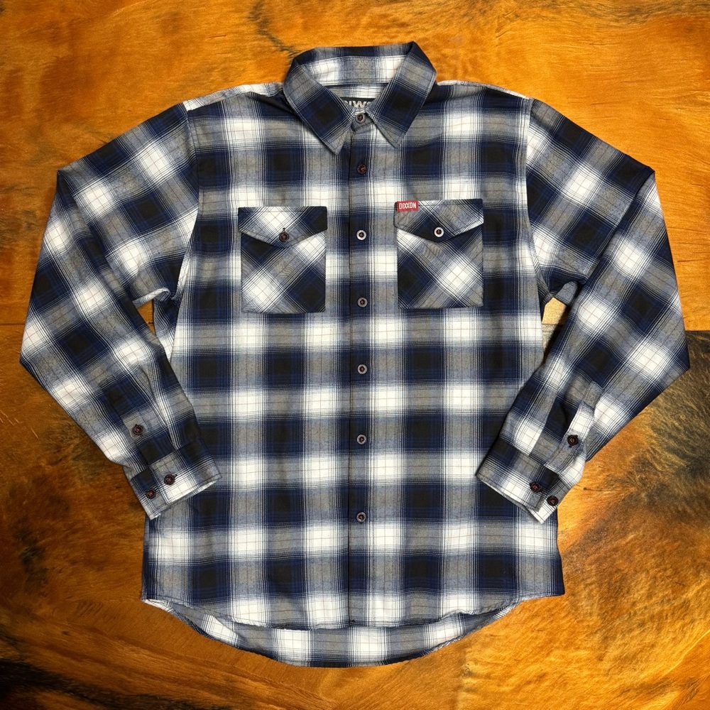 RARE Dixxon The Deadeye Men's Blue Plaid Shirt